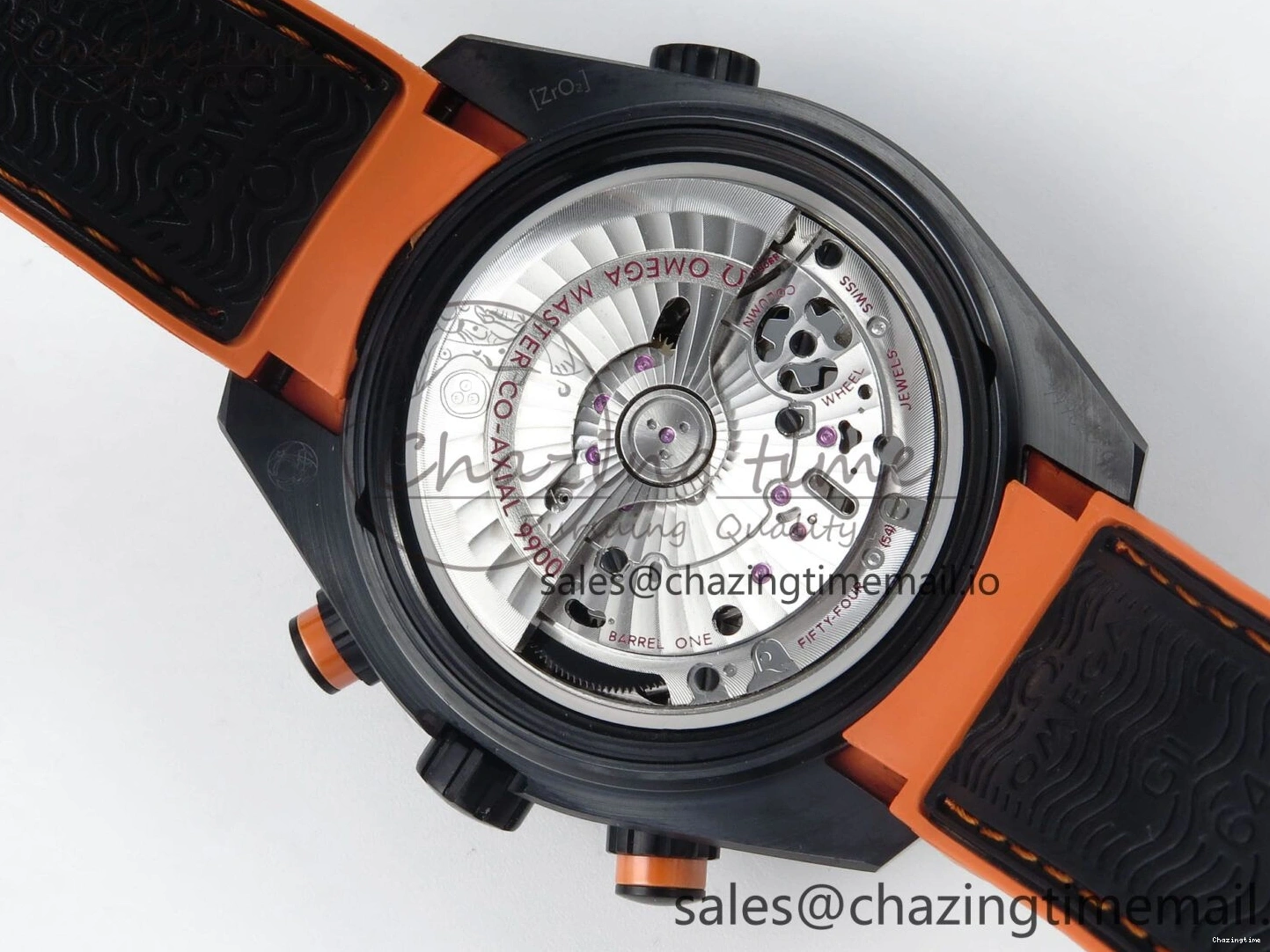 0520 Attractive Planet Ocean Master Chronometer 600M 45.5mm SCF 1:1 Best Edition Black Orange Bezel Black Dial on Black Rubber Strap A9900 Super Clone 7668